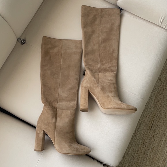 MANGO Leather High Leg Boots Size 36 - Picture 7 of 12